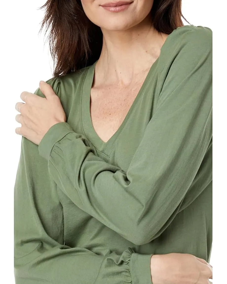 Women bobi Los Angeles V-Neck Puff Sleeve Tee