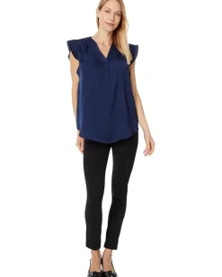 Women Vince Camuto V-Neck Ruffle Sleeve Blouse