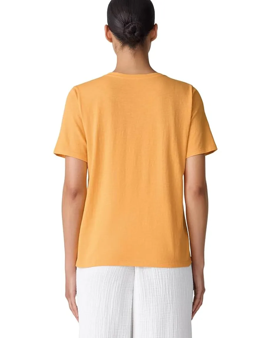 Women Eileen Fisher V-Neck Short Sleeve Tee