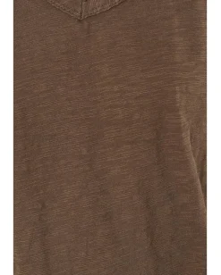 Mod-o-doc V-neck Short Sleeve Tee With Curved Hem Fern Clearance