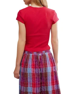 Women Free People Wait A Minute Baby Tee