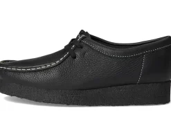 Clarks Wallabee Black Tumbled Leather Outlet
