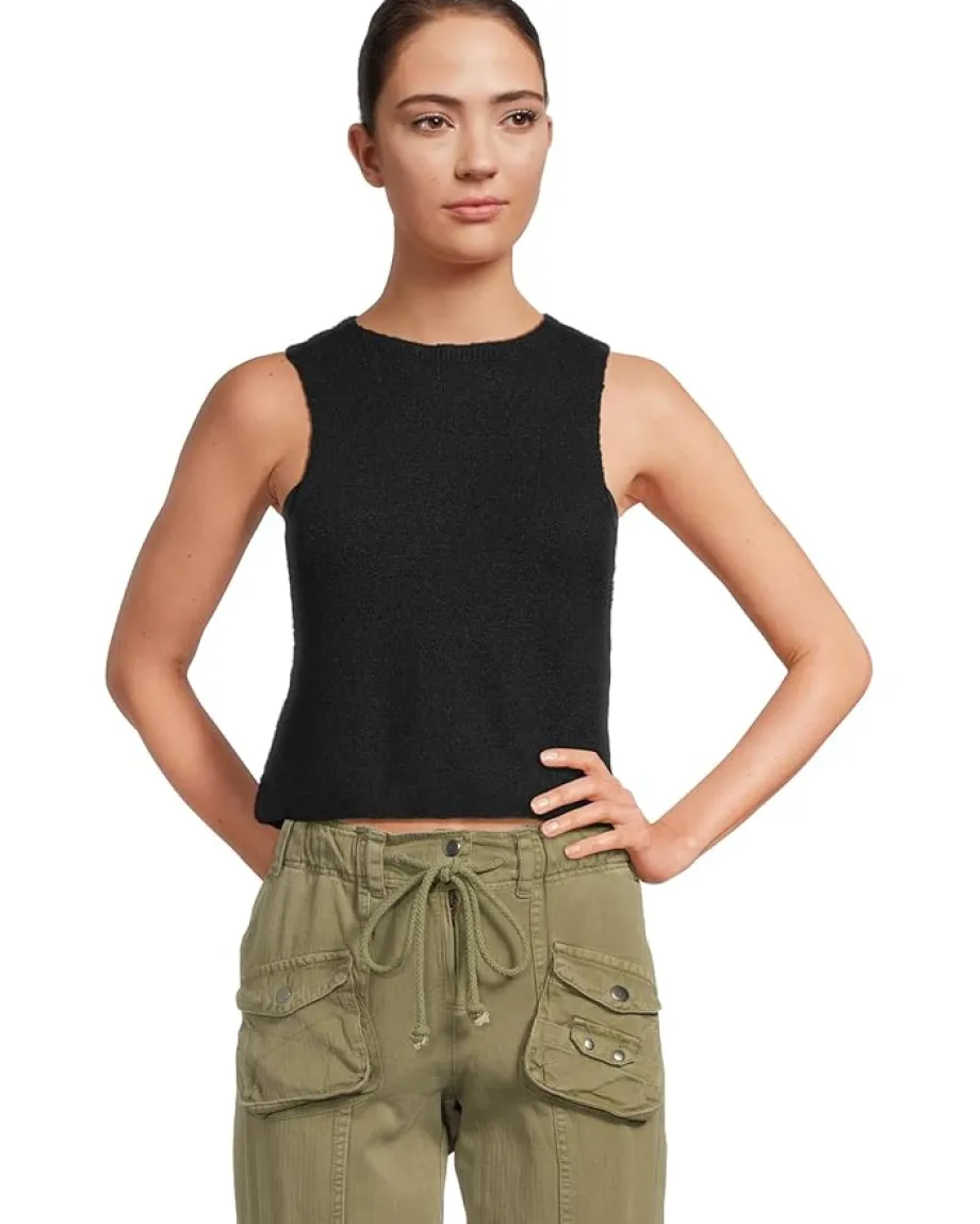 Free People Warm Fluff Crop Black Online