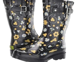 Western Chief Waterproof Mid Rain Boot Bloom Bees New