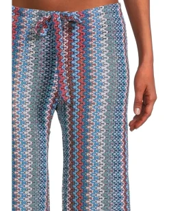 BECCA Waterway Crochet Split Leg Pant Cover-Up Multicolor Discount