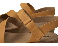 LifeStride Waverly Sandals Inca Gold Faux Leather Sale