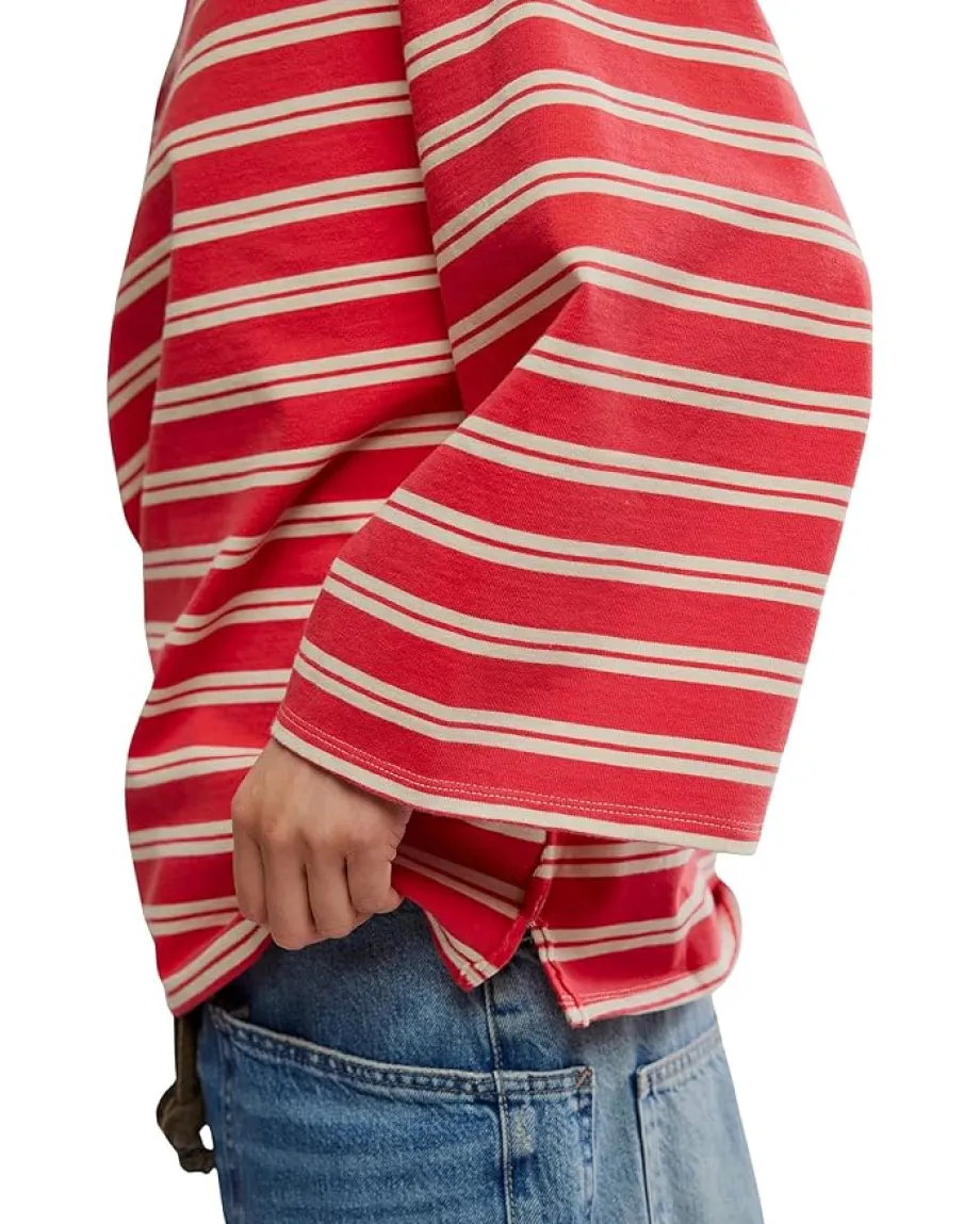 Free People We The Free C'est La Vie Tee Red Combo Best