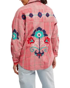 Women Free People We The Free Embroidered Sashiko Shirt
