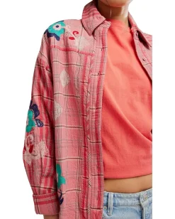 Women Free People We The Free Embroidered Sashiko Shirt