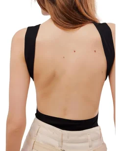Free People Wear It Out Backless Cami Black Discount