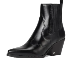 Sam Edelman West Black Leather Hot