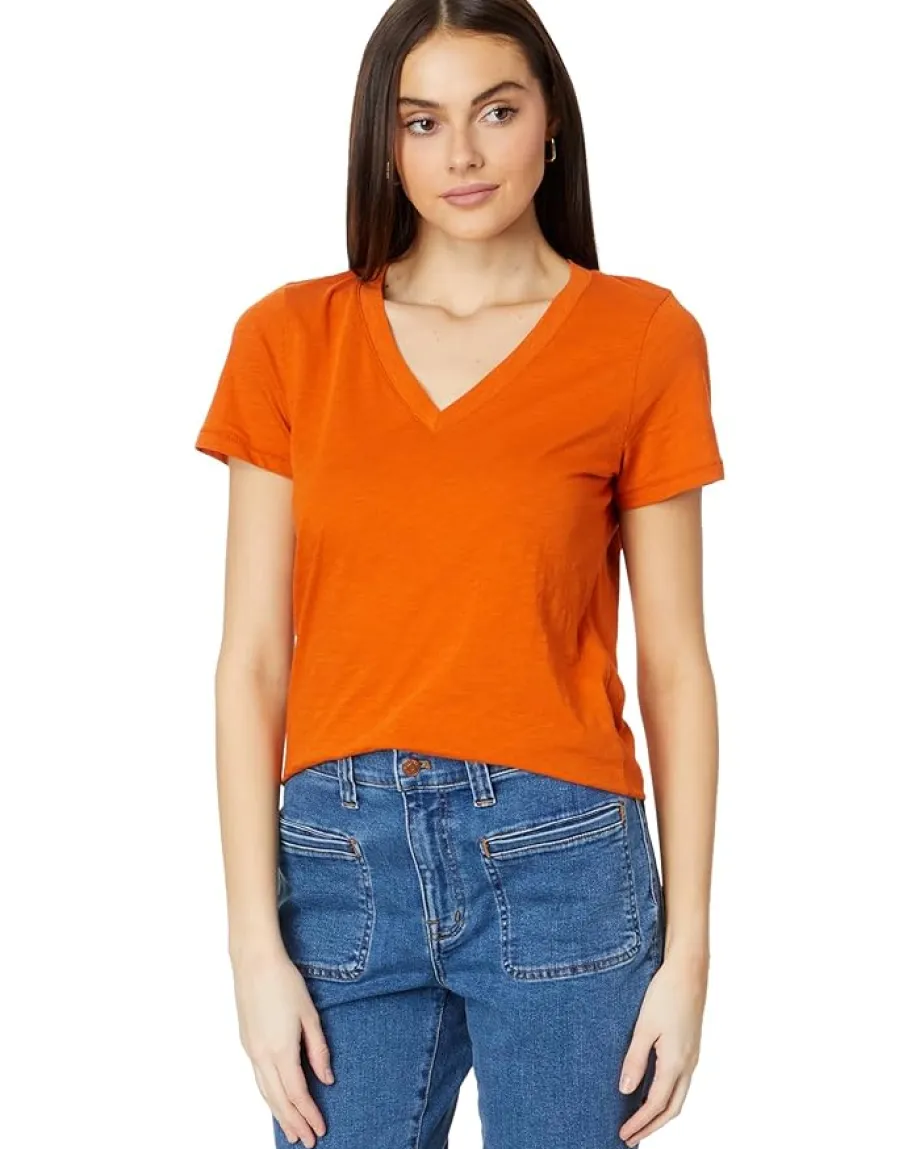 Women Madewell Whisper Cotton V-Neck Tee