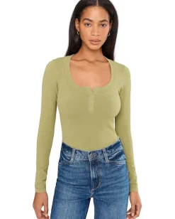 Free People Wide Awake Layering Mosstone Outlet