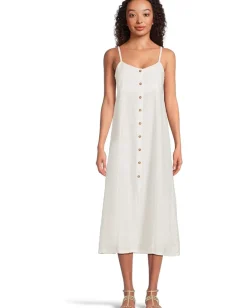 Sanctuary Wilder Linen Dress Bleached White Hot