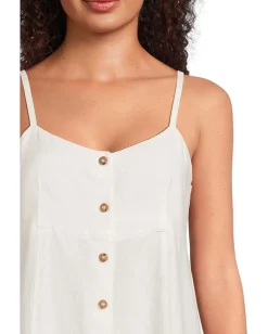 Sanctuary Wilder Linen Dress Bleached White Hot