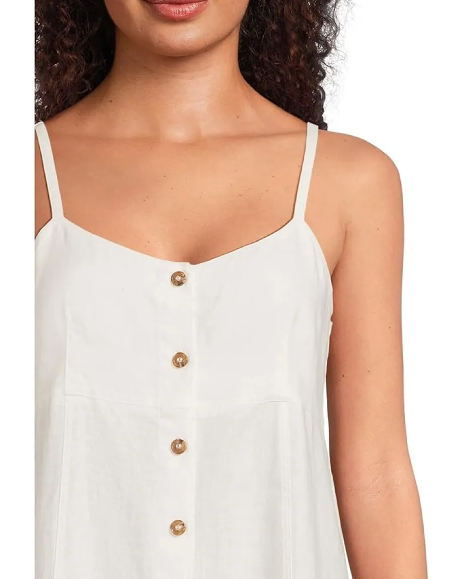 Sanctuary Wilder Linen Dress Bleached White Hot