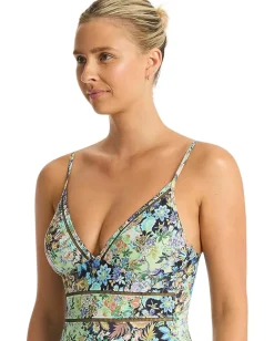 SEA LEVEL SWIM Wildflower Spliced Tri One-Piece Sea Online