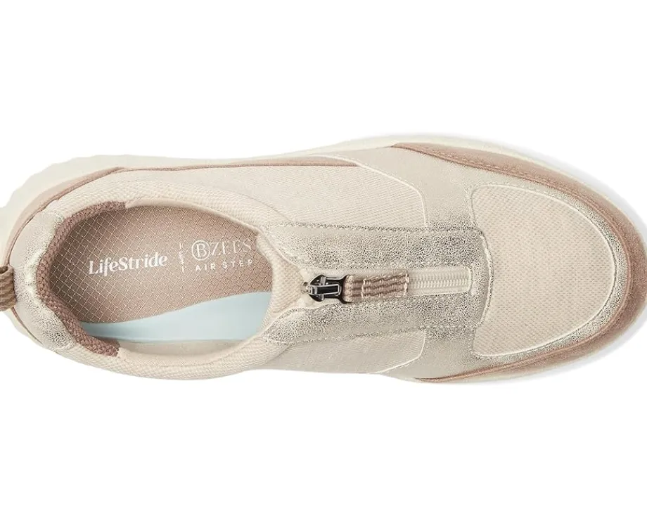 LifeStride Winner Comfort Sneakers Taupe Textured
