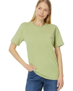 Women Carhartt WK87 Workwear Pocket Short Sleeve T-Shirt