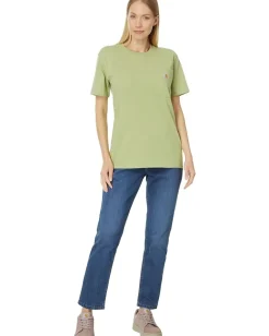 Women Carhartt WK87 Workwear Pocket Short Sleeve T-Shirt