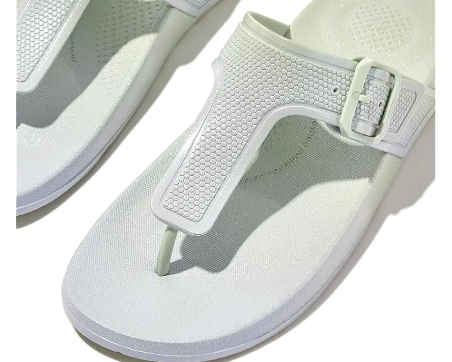 Women FitFlop Women's Iqushion Iridescent Adjustable Buckle Flip-Flops