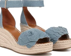 Women Franco Sarto Women's Clemens Raffia Espadrille Wedge Heel Sandals