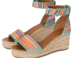 Women Franco Sarto Women's Clemens Raffia Espadrille Wedge Heel Sandals