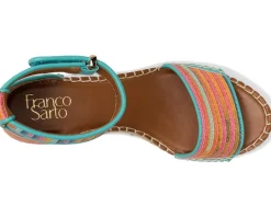 Women Franco Sarto Women's Clemens Raffia Espadrille Wedge Heel Sandals