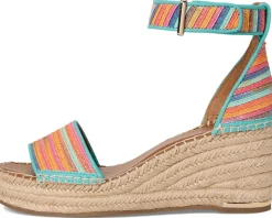 Women Franco Sarto Women's Clemens Raffia Espadrille Wedge Heel Sandals