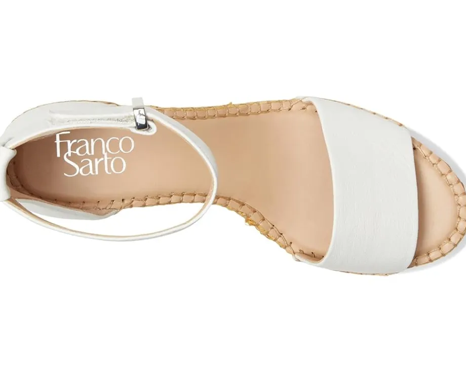 Franco Sarto Women's Clemens Raffia Espadrille Wedge Heel Sandals New