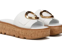 Women Franco Sarto Women's Hoda Cork Platform Slide Sandals