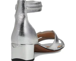 Franco Sarto Women's Nora Ankle Strap Low Block Heel Sandals