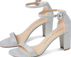 Stuart Weitzman Women's Nearlynude Crystal Nova Sandal Clearance