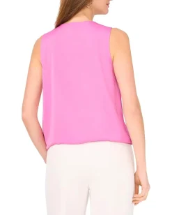 Vince Camuto Wrap Front Sleeveless Blouse Violet Blush 1 Discount