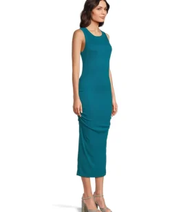 Michael Stars Wren Ruched Midi Lagoon