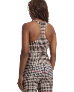 Beach Riot Yara Top Midnight Houndstooth Hot