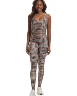 Beach Riot Yara Top Midnight Houndstooth Hot