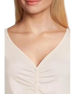 Splendid Yasmina Ruched Tee Moonstone Hot