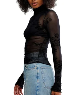 Free People You Decide Long Sleeve Black New