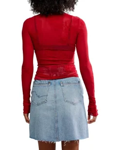 Free People You Decide Long Sleeve Deep Cherry Online