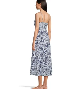 Lilly Pulitzer Zanna Cotton Midi Dress Sapphire Pool Summer Shorelines Online