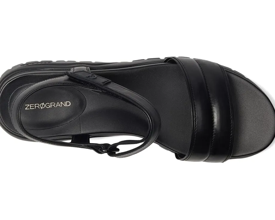 Cole Haan Zerogrand Ankle Strap Sandals Black/Black New