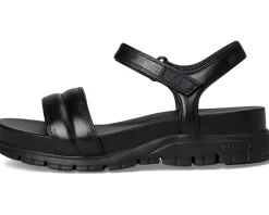 Cole Haan Zerogrand Ankle Strap Sandals Black/Black New