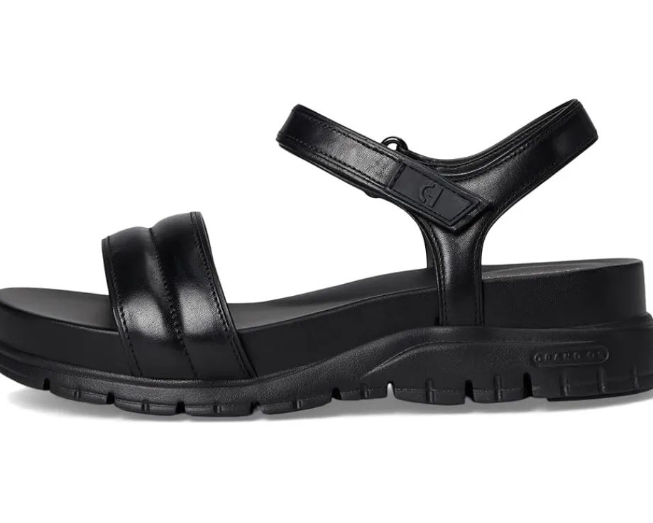 Cole Haan Zerogrand Ankle Strap Sandals Black/Black New