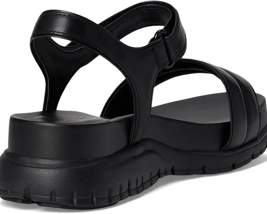 Cole Haan Zerogrand Ankle Strap Sandals Black/Black New