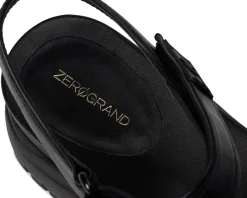 Cole Haan Zerogrand Ankle Strap Sandals Black/Black New