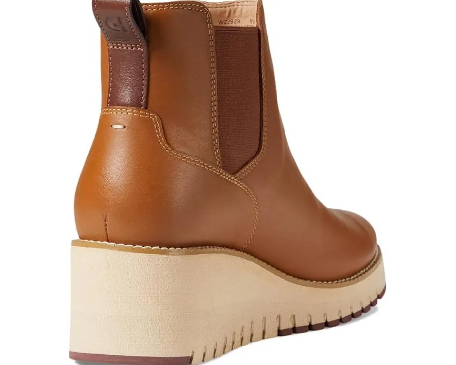 Cole Haan Zerogrand City Wedge Boot Waterproof Waterproof British Tan Sale