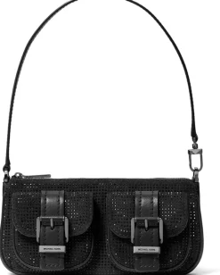 MICHAEL Michael Kors Zoe Small Convertible Pouchette Black 2 Sale