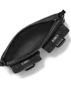 MICHAEL Michael Kors Zoe Small Convertible Pouchette Black 2 Sale