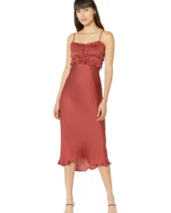 ASTR the Label Zola Dress Rust Online